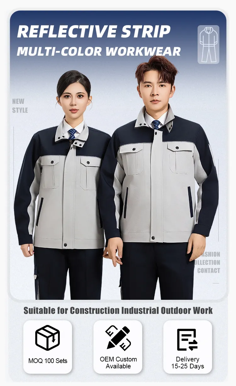 Chaqueta y pantalones de trabajo de uniforme de visibilidad alta