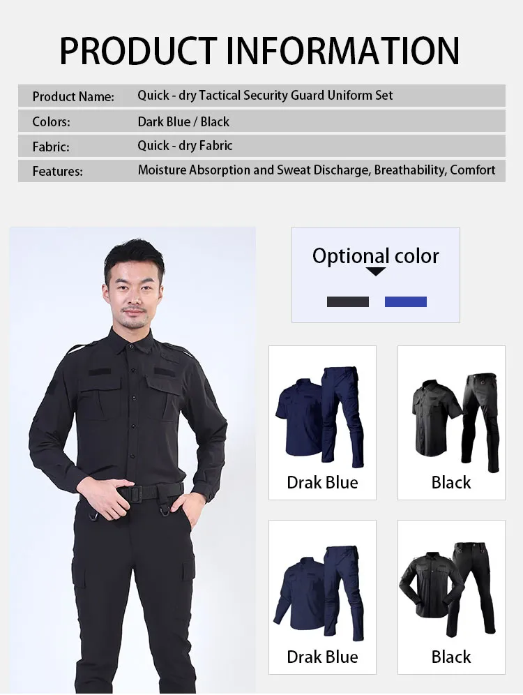 Venta Caliente Uniformes de Seguridad Transpirables y de Secado Rápido