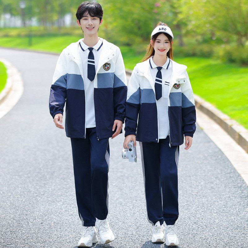 Chaqueta con capucha de invierno estilo británico a prueba de viento para adolescentes, abrigo cálido personalizado, uniformes de secundaria para estudiantes
