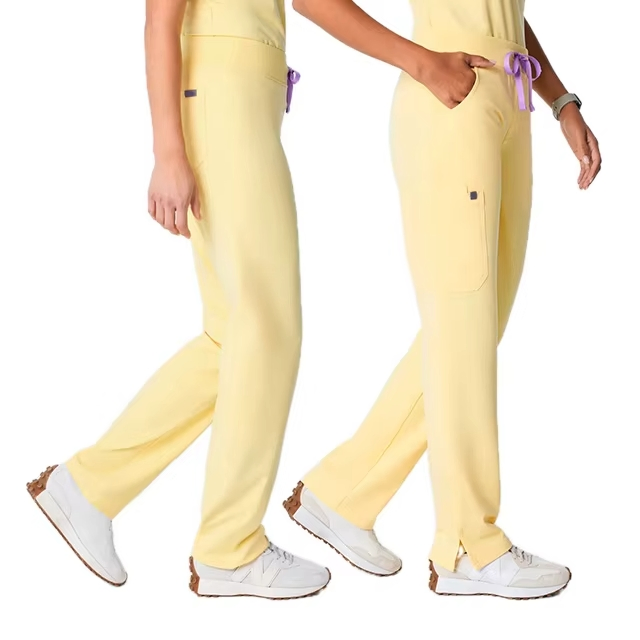 Uniforme de hospital cómodo para enfermería al por mayor, uniforme de tejido transpirable de spandex y algodón, conjuntos de uniforme de diseño moderno