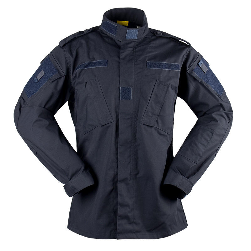 Uniforme de guardia de seguridad de camuflaje estilo ACU en azul oscuro de ripstop