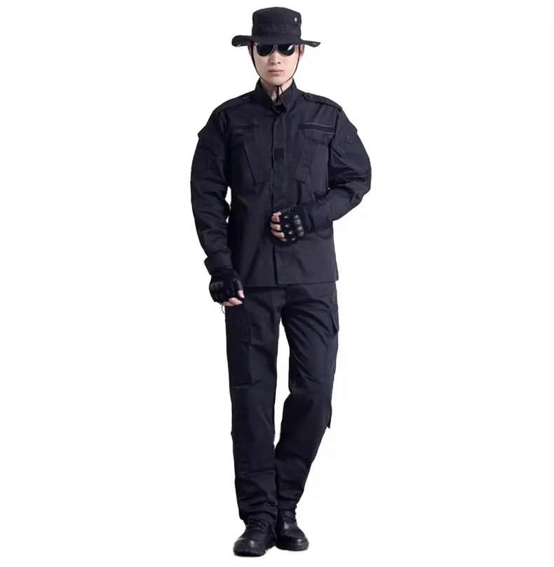 Uniforme de guardia de seguridad de camuflaje estilo ACU en azul oscuro de ripstop
