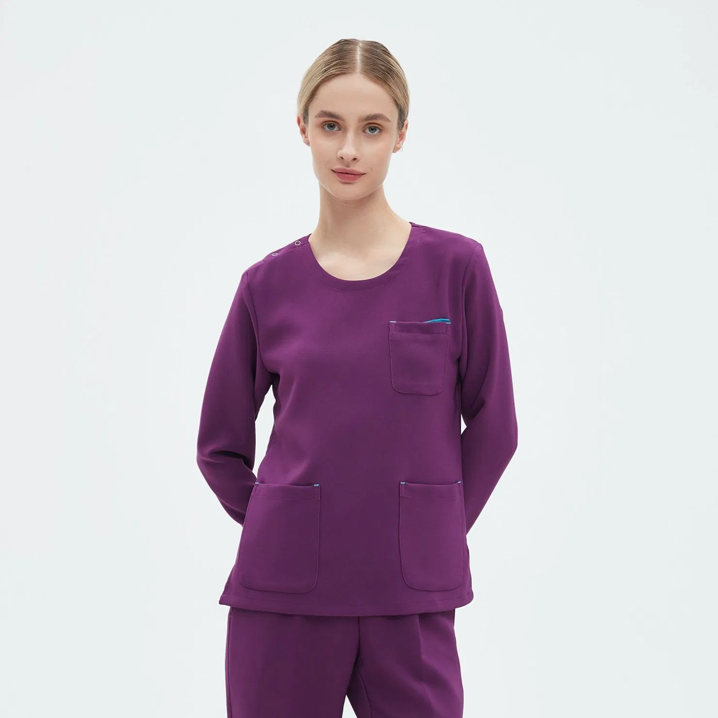 Uniformes de hospital de manga larga OEM, uniformes médicos, trajes de enfermería, uniformes de enfermería