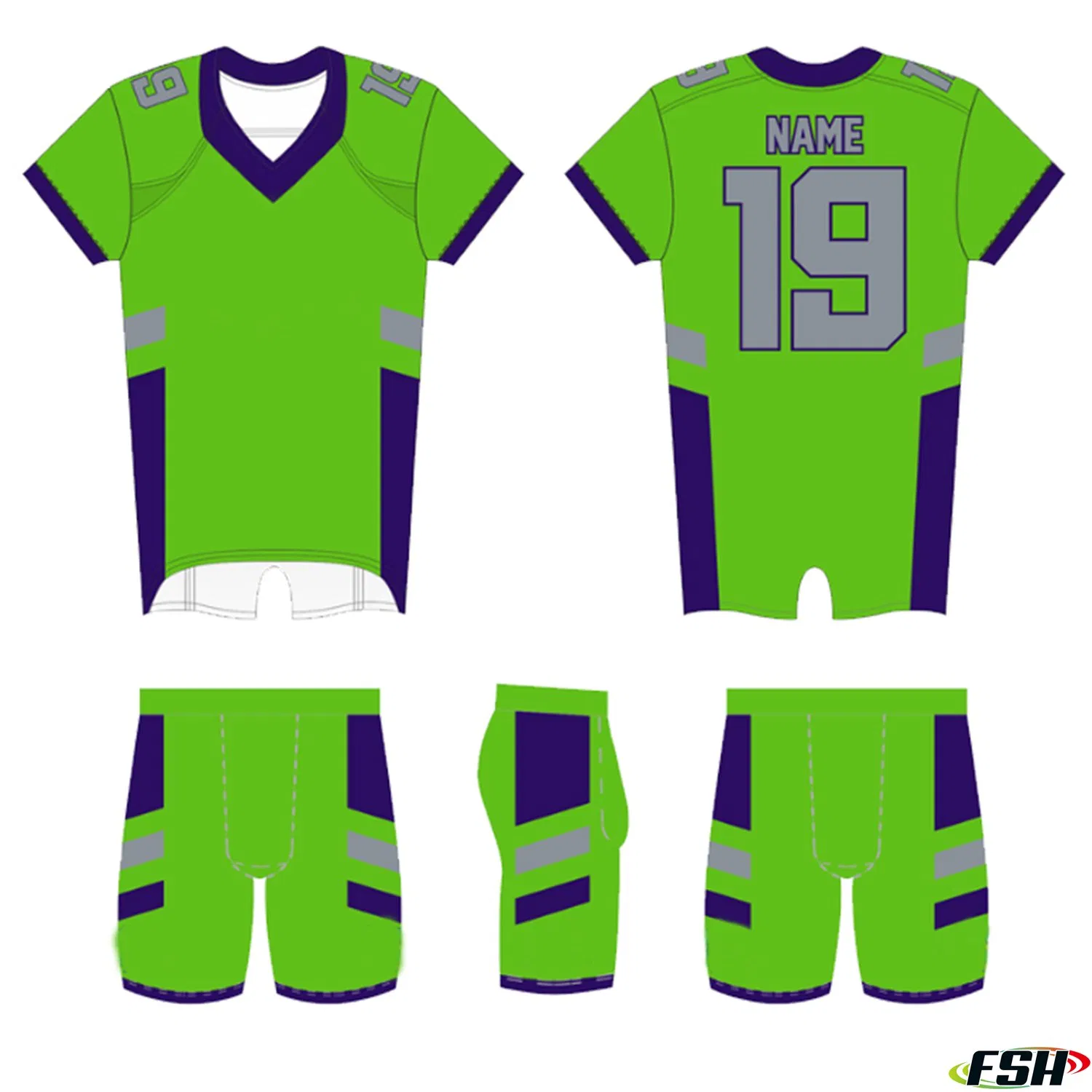 Buen precio uniforme de fútbol americano personalizado sublimado transpirable y duradero