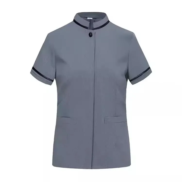 Estilo de moda del personal del hotel, uniforme del servicio de habitaciones y del personal de limpieza