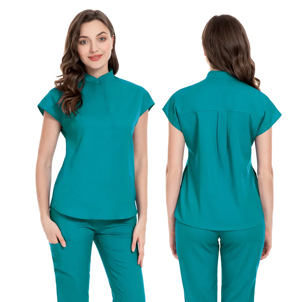Conjunto de uniforme de enfermería profesional para hospital, joggers transpirables y suaves, uniforme de scrubs
