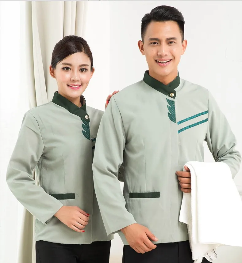 Uniforme de trabajo para camareros de restaurante y hotel de nuevo diseño de alta calidad