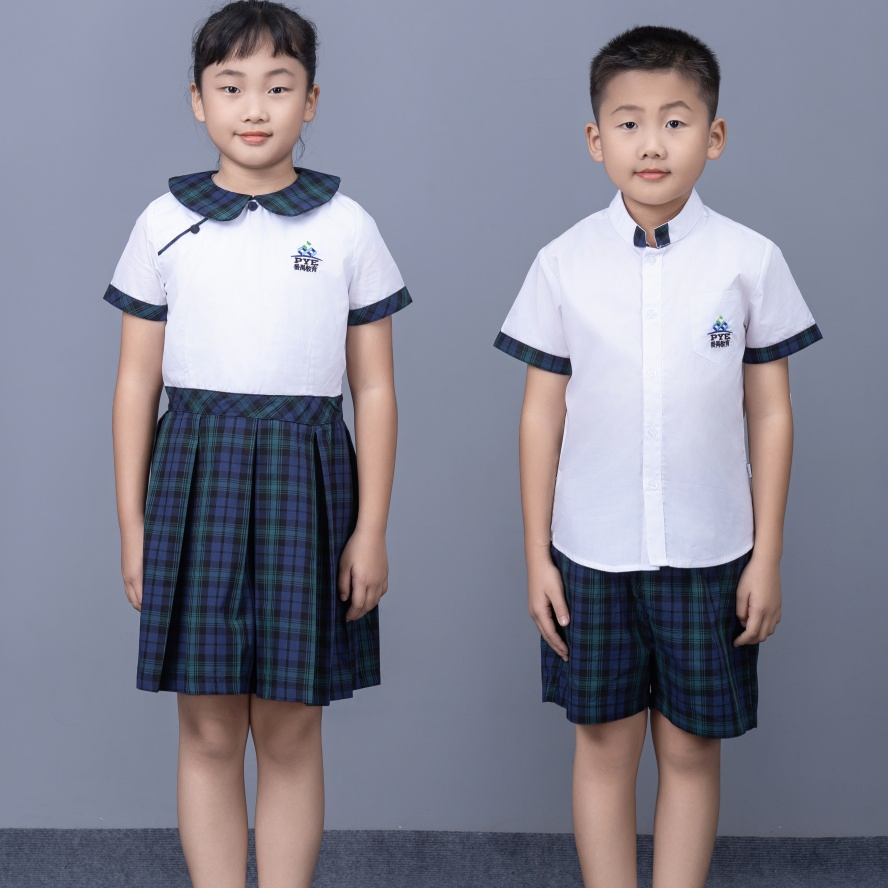 Uniforme escolar elástico de alta calidad al por mayor para escuela primaria