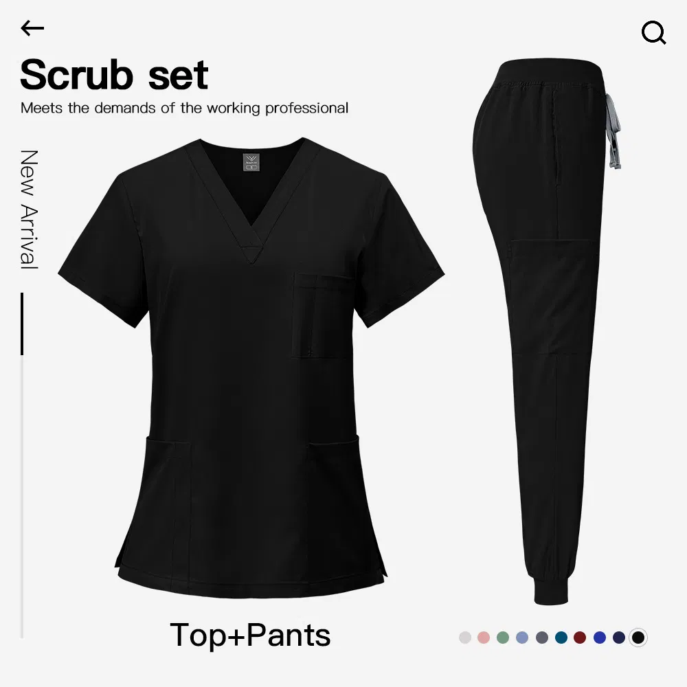 Detalles de costuras reforzadas del uniforme