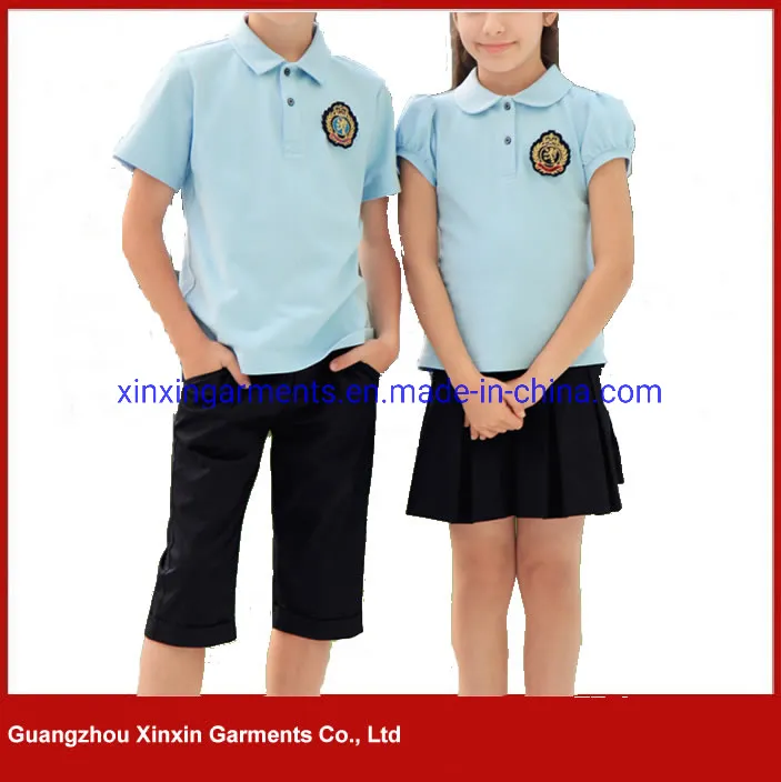 Uniforme escolar personalizado de fábrica barata en China para niños de primaria (U2316)