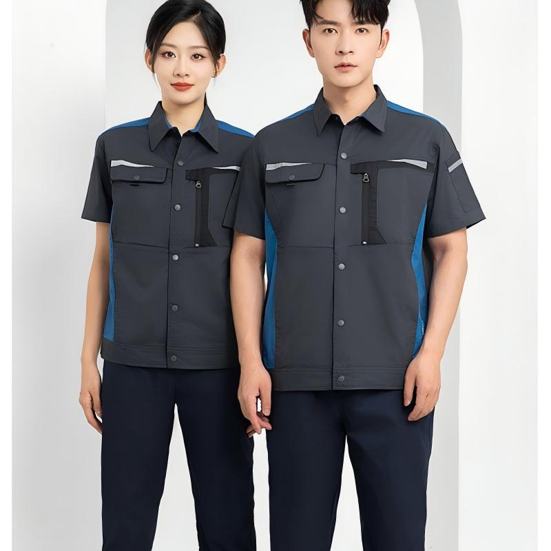 Camisa de manga corta antiestática ESD uniforme profesional para el personal