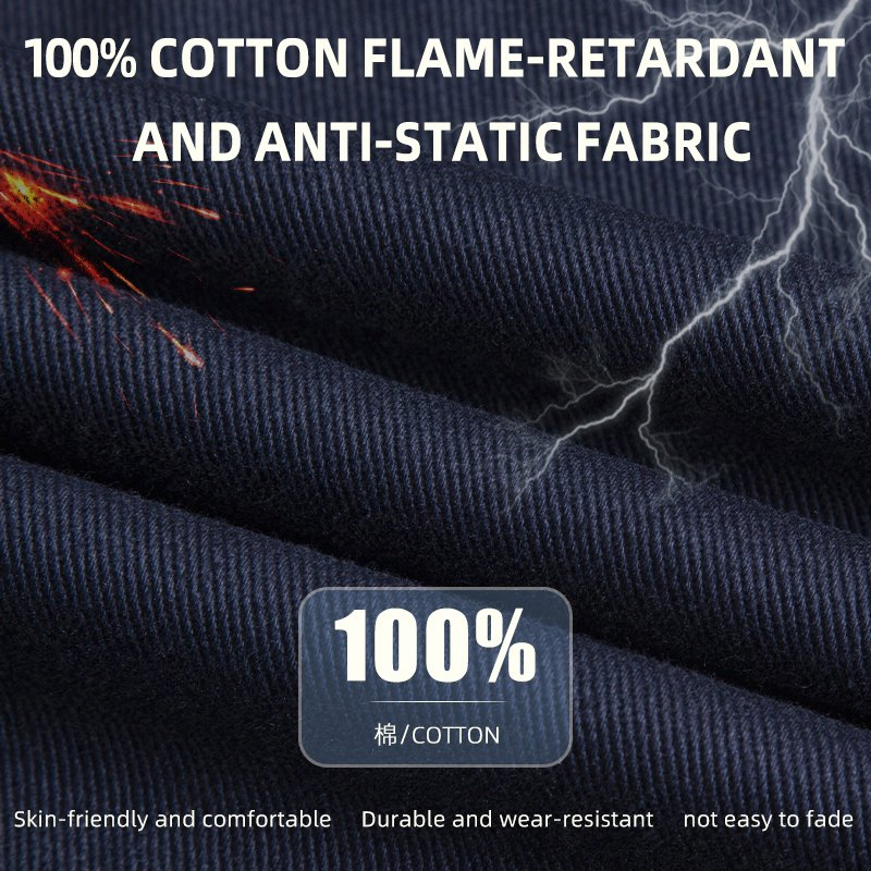 Ropa de trabajo reflectante antiestática retardante de llama para planta industrial 235GSM EPP de seguridad para todas las estaciones color personalizado