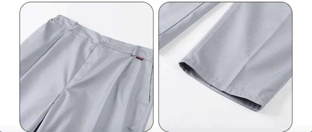 Chaqueta y pantalones de trabajo para taller industrial con tiras reflectantes