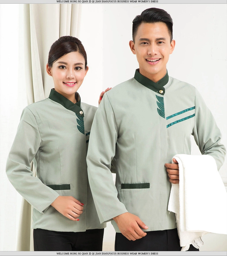 Uniforme de trabajo para camareros de restaurante y hotel de nuevo diseño de alta calidad