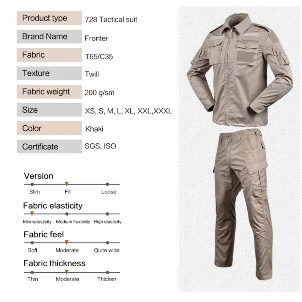 Uniforme de Combate de Servicio OEM con Logo Personalizado para Uso de Emergencia
