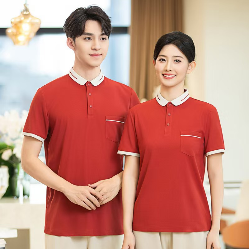 Uniformes de trabajo personalizados para servidores de hotel, personal de recepción y cajeros