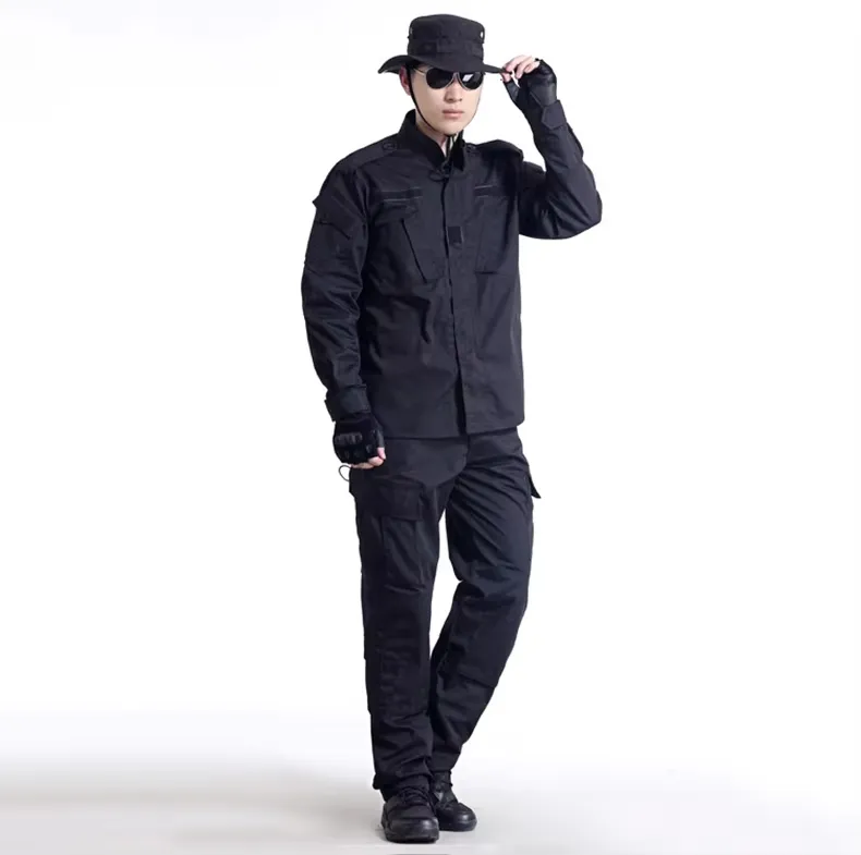 Uniforme de guardia de seguridad de camuflaje estilo ACU en azul oscuro de ripstop