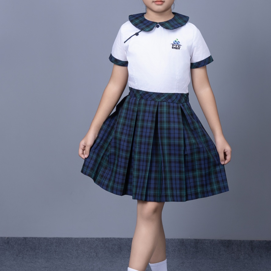 Uniforme escolar elástico de alta calidad al por mayor para escuela primaria