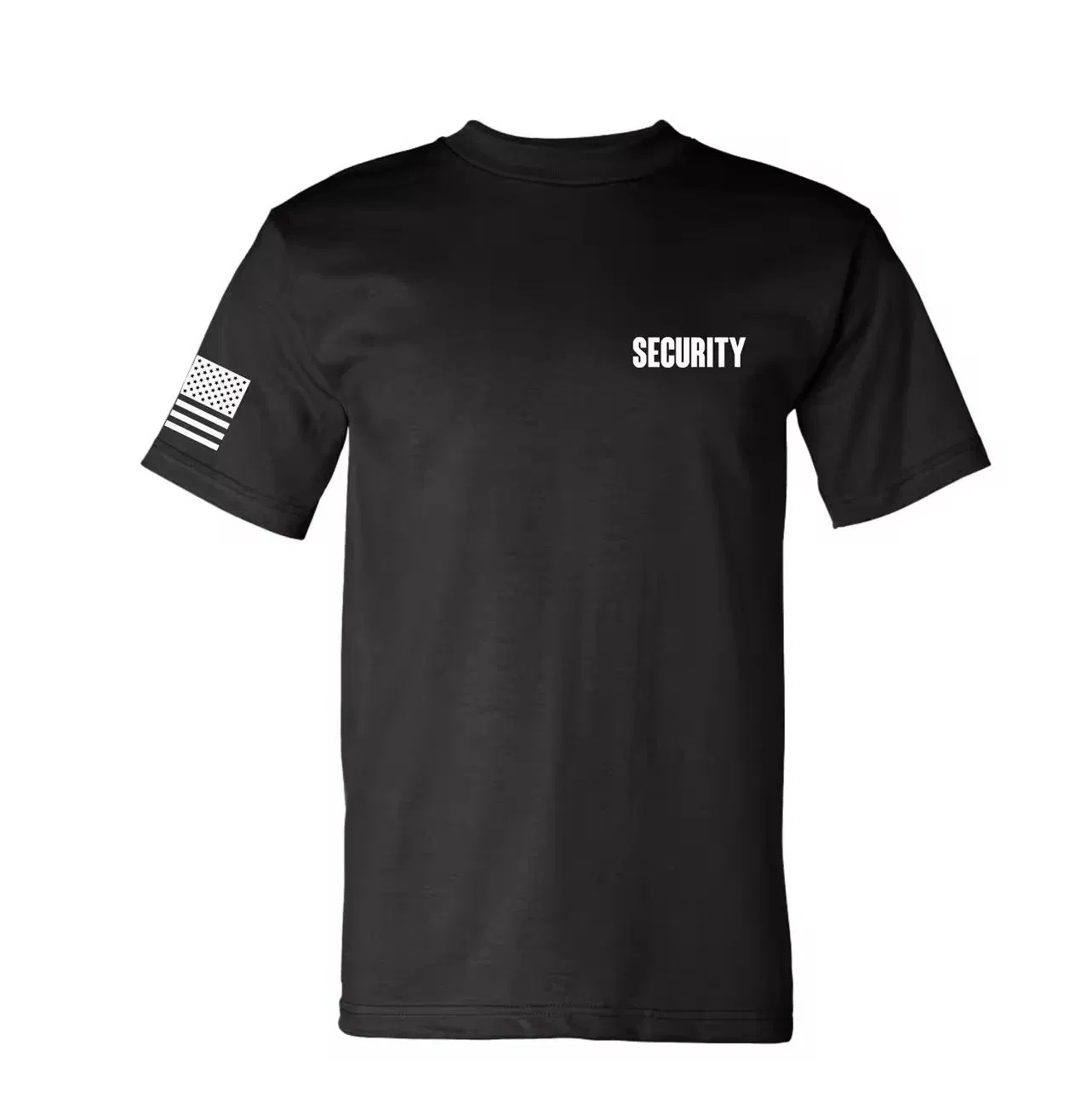 Nueva Camiseta Oficial Unisex de Manga Corta Negra para Uniformes de Seguridad