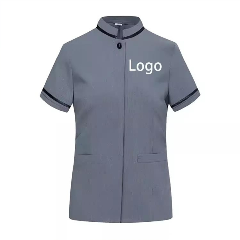 Estilo de moda del personal del hotel, uniforme del servicio de habitaciones y del personal de limpieza