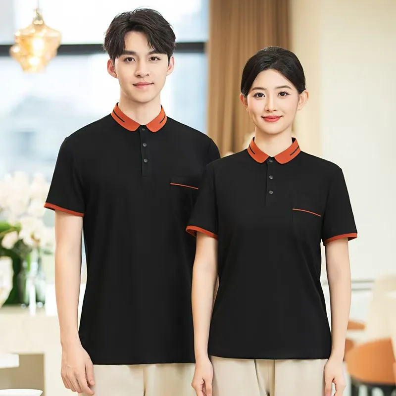 Uniformes de trabajo personalizados para servidores de hotel, personal de recepción y cajeros