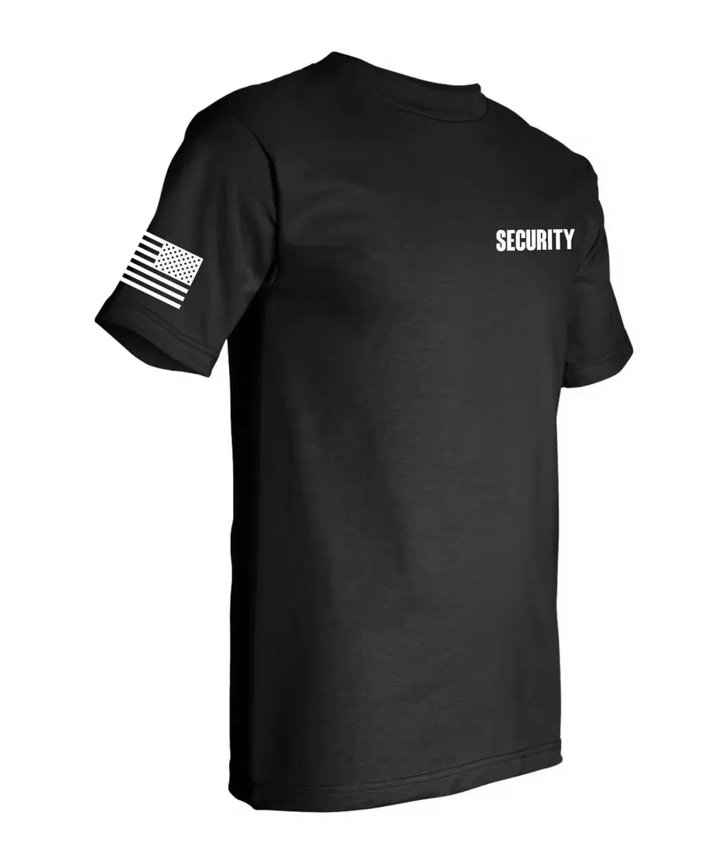 Nueva Camiseta Oficial Unisex de Manga Corta Negra para Uniformes de Seguridad