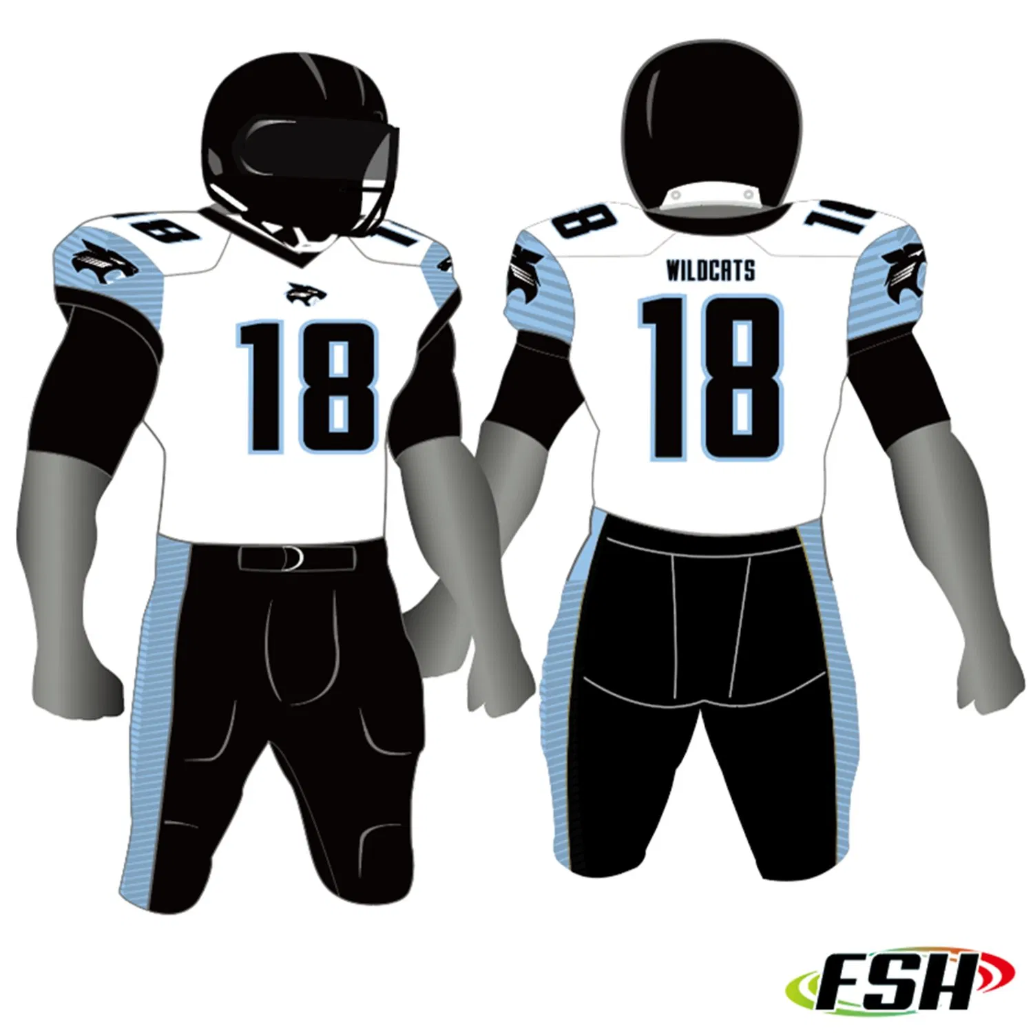 Impresión por sublimación personalizada asequible, uniforme de fútbol americano duradero