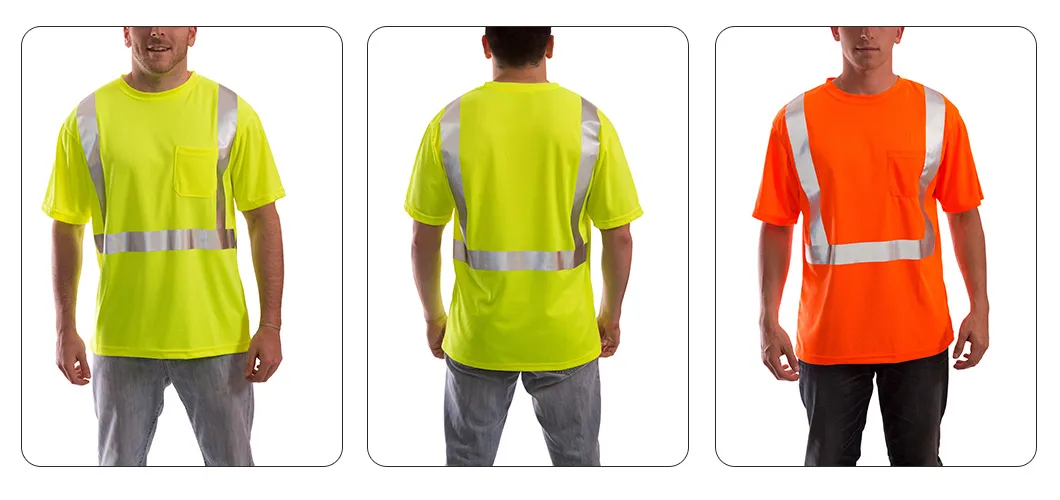 Camiseta de seguridad ligera y duradera, transpirable, de alta visibilidad y reflectante para trabajo