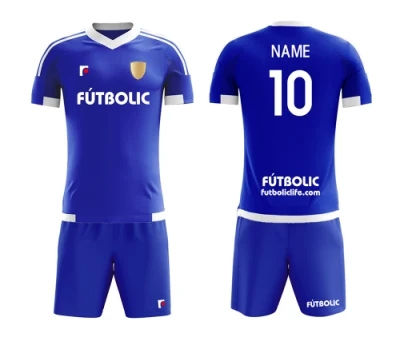 Uniforme de fútbol de poliéster transpirable personalizado, camiseta deportiva para equipo