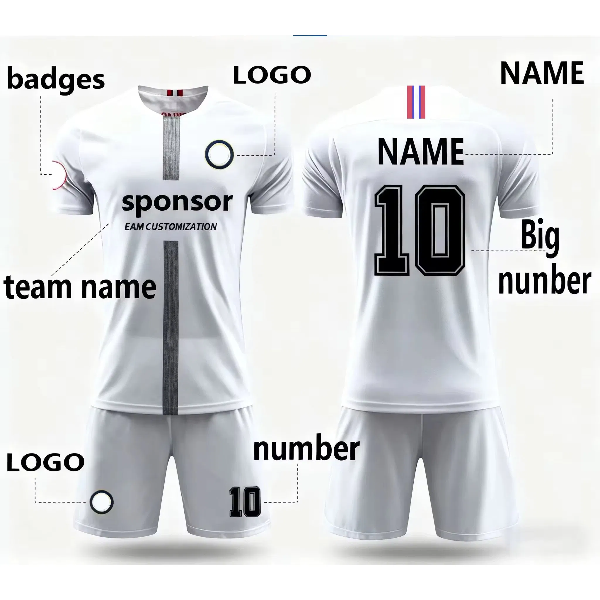 2026 Camiseta de aficionados al fútbol impresión personalizada camiseta de fútbol profesional B2b Proveedor de tela de alta tecnología camiseta de atletismo de fútbol uniforme 25-Day Entrega rápida