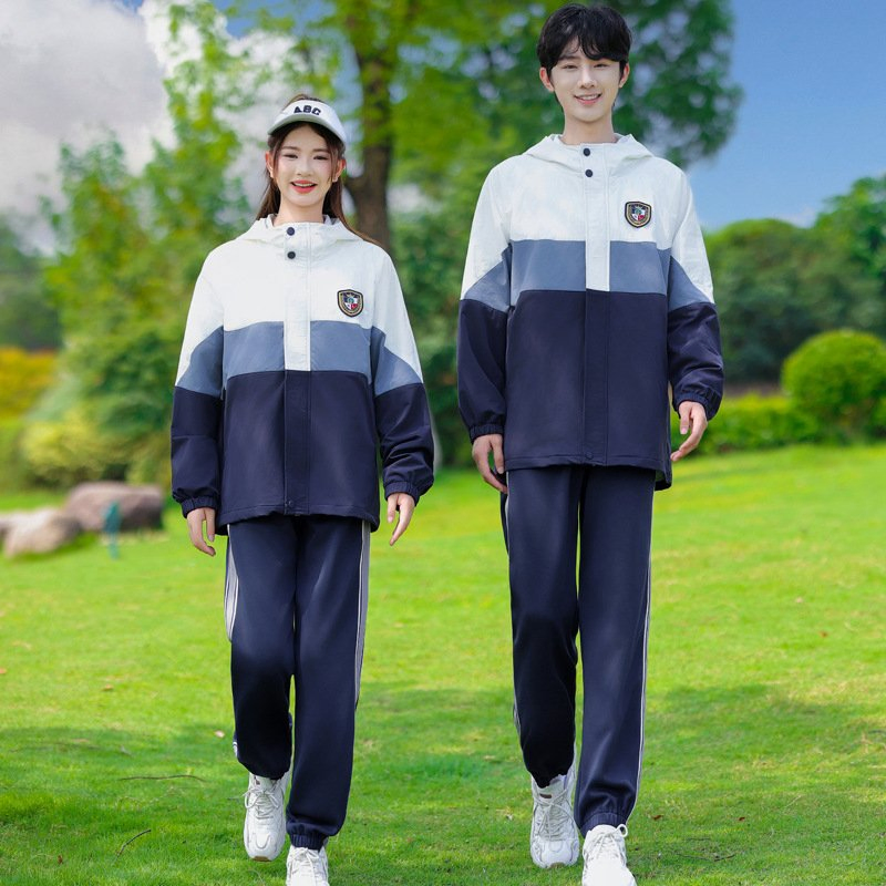 Chaqueta con capucha de invierno estilo británico a prueba de viento para adolescentes, abrigo cálido personalizado, uniformes de secundaria para estudiantes