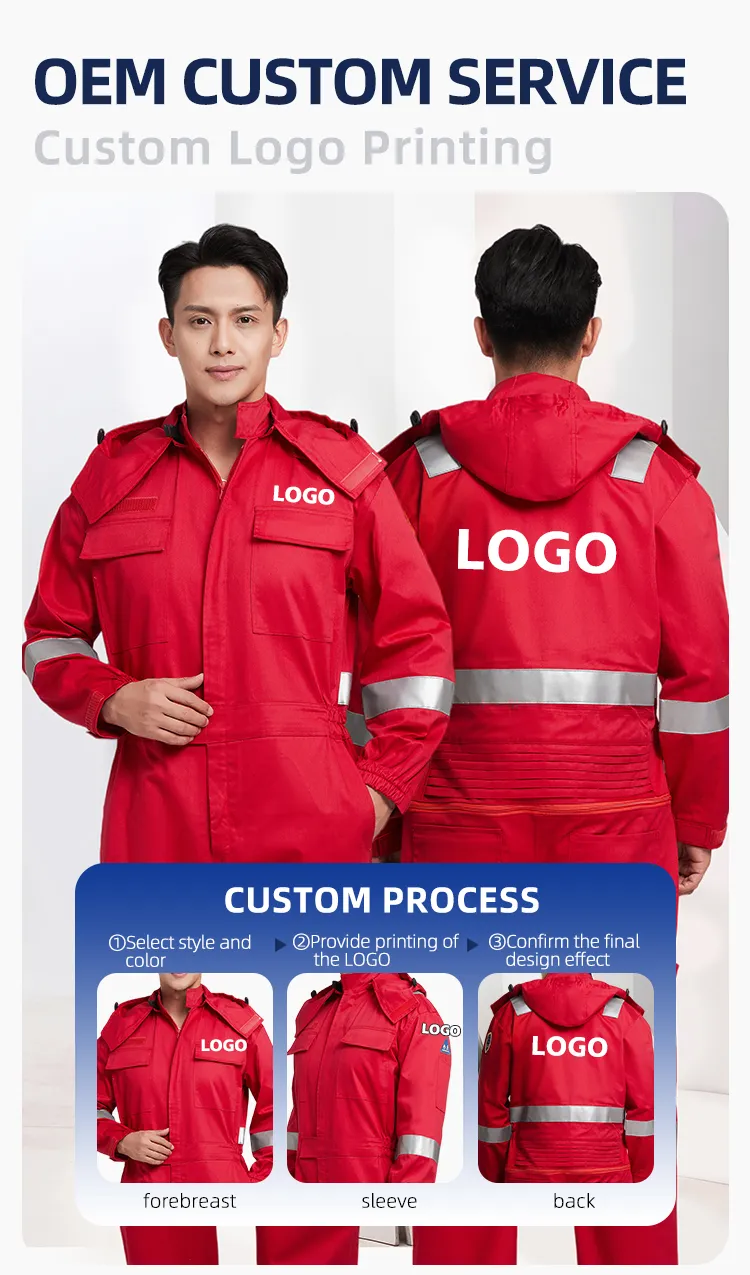 Ropa de trabajo reflectante antiestática retardante de llama para planta industrial 235GSM EPP de seguridad para todas las estaciones color personalizado