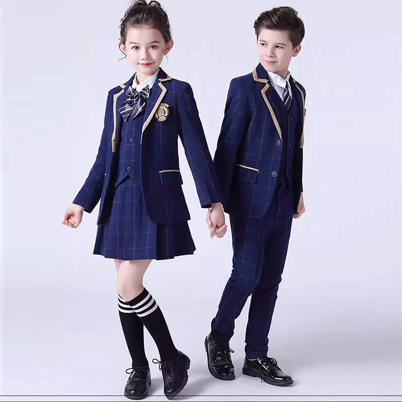 Telas de uniforme escolar modernas para estudiantes chinos