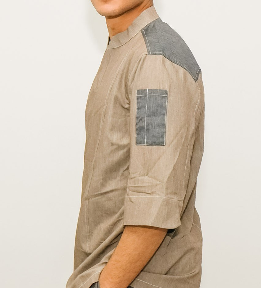 Uniforme de chef de manga corta en algodón