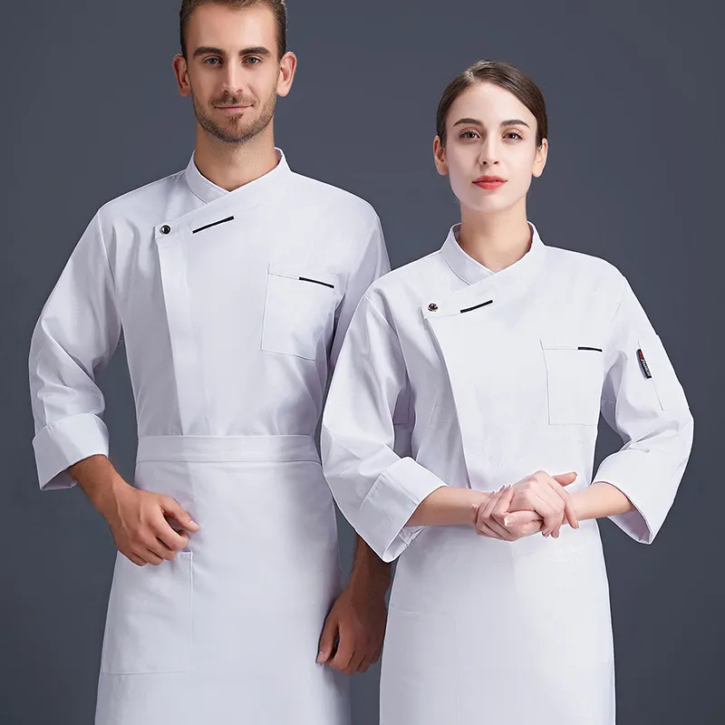 Detalle de chaqueta de chef