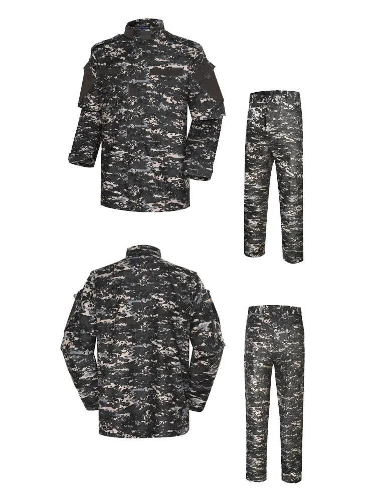 Uniforme Táctico en Camuflaje Digital Azul Oscuro - Vista Frontal
