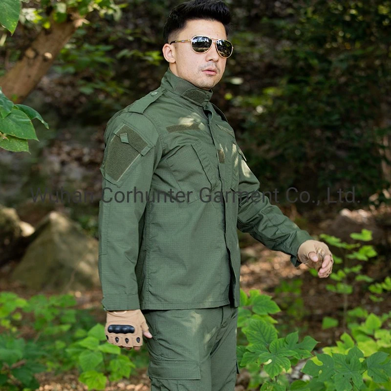 Conjunto táctico de camuflaje para hombre de manga larga a prueba de viento, estilo americano, uniforme de entrenamiento al aire libre, venta al por mayor transfronteriza, traje de entrenamiento de camuflaje para el campo al aire libre