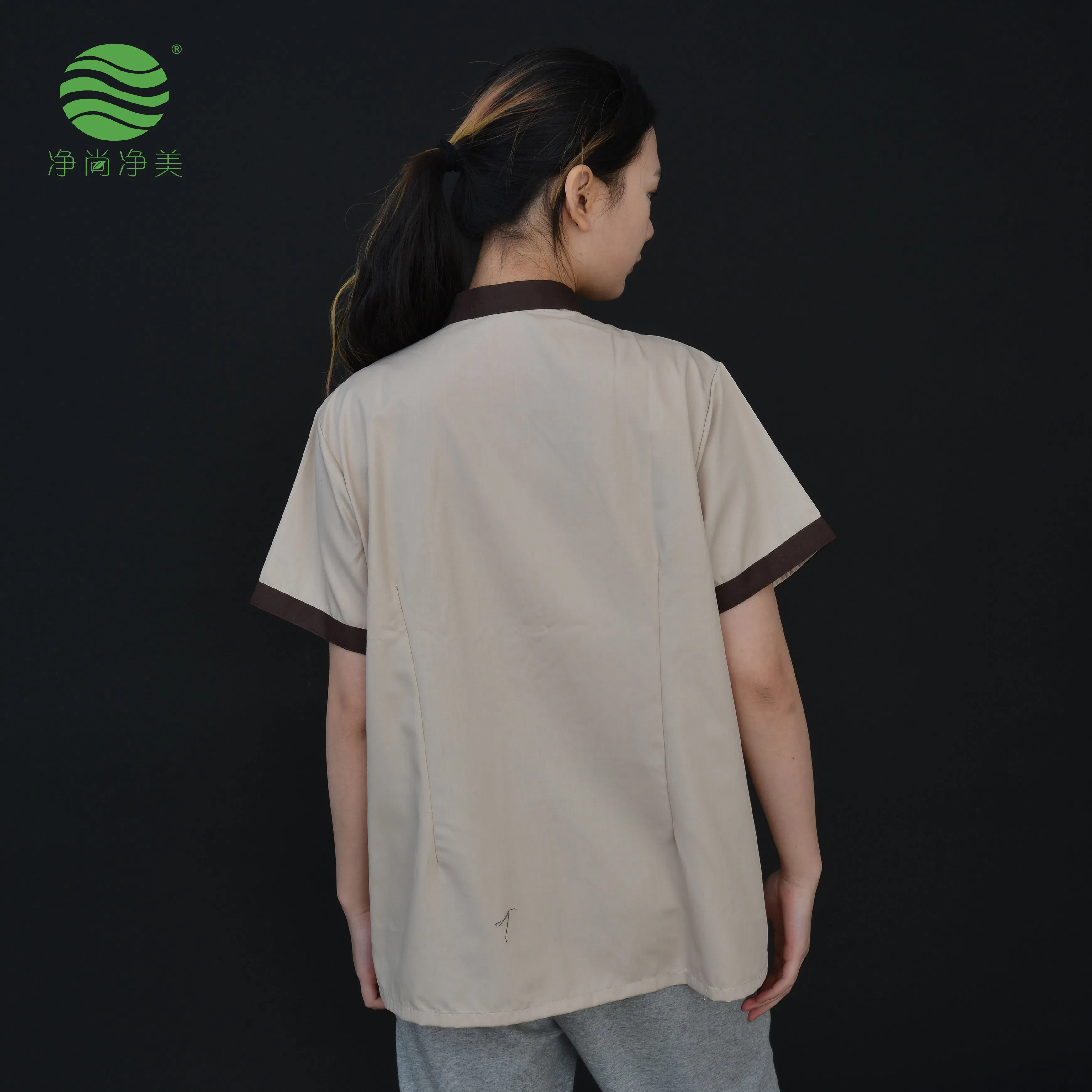 Uniforme de limpieza personalizado para el personal del hotel, ropa de servicio de limpieza de poliéster y algodón