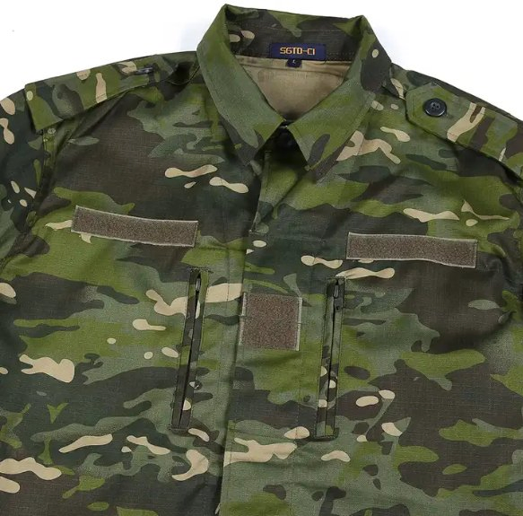 Ropa táctica de camuflaje woodland personalizada, uniforme de vestido de camuflaje