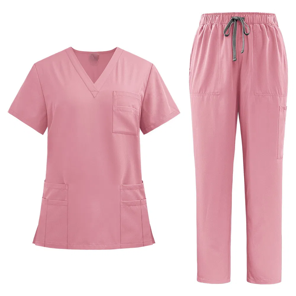 Ropa médica personalizada al por mayor, batas quirúrgicas, conjuntos de uniformes médicos, ropa de lavado a mano con elasticidad en cuatro direcciones, uniformes médicos para sala de operaciones