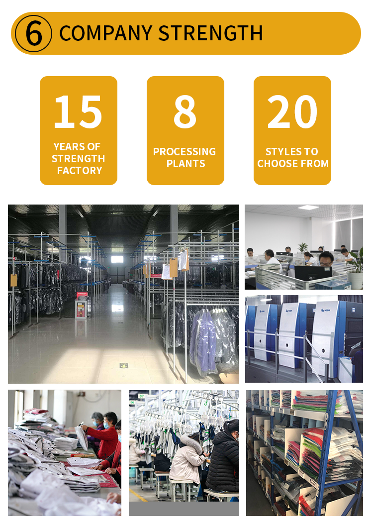 Proceso de producción de chaqueta de chef