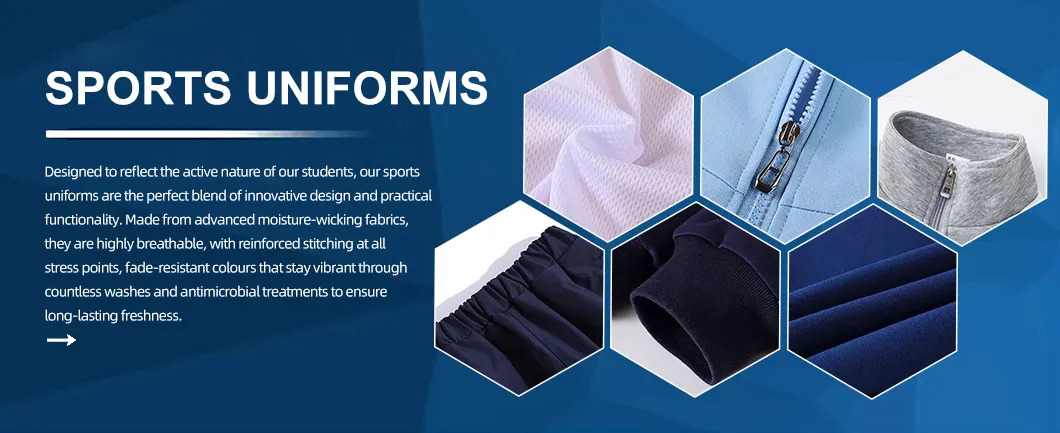 Colores Brillantes Tejidos Funcionales Sudaderas Chaquetas Pantalones Deportivos Ropa Escolar Uniforme
