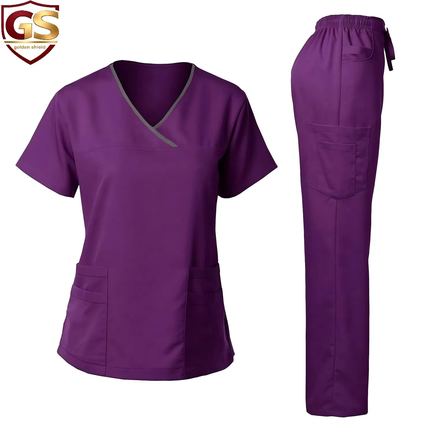 Uniformes médicos de verano ligeros de manga corta para doctores, batas quirúrgicas para sala de operaciones, scrubs de bloques de color, ropa de trabajo, uniformes de scrubs