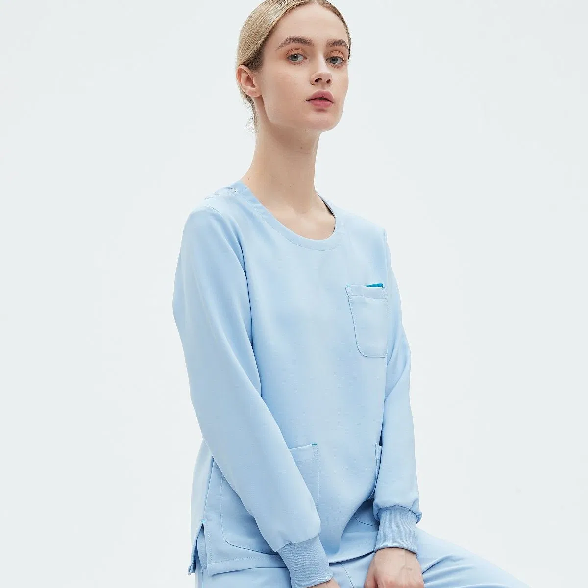 Uniformes de hospital de manga larga OEM, uniformes médicos, trajes de enfermería, uniformes de enfermería