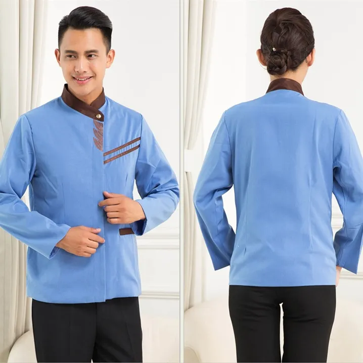 Uniforme de trabajo para camareros de restaurante y hotel de nuevo diseño de alta calidad