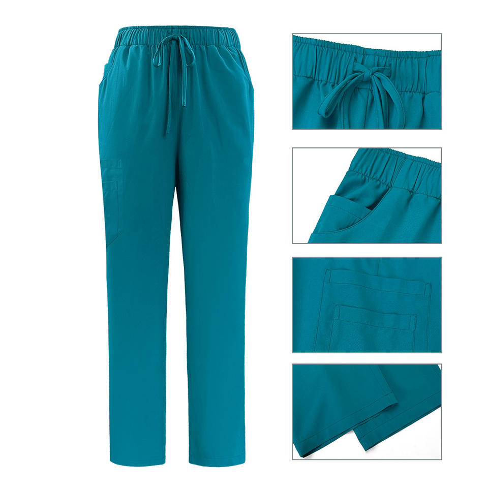 Conjunto de scrubs médicos de manga corta de secado rápido y estiramiento de alta calidad para hospitales, clínicas y uniformes de cosmetología