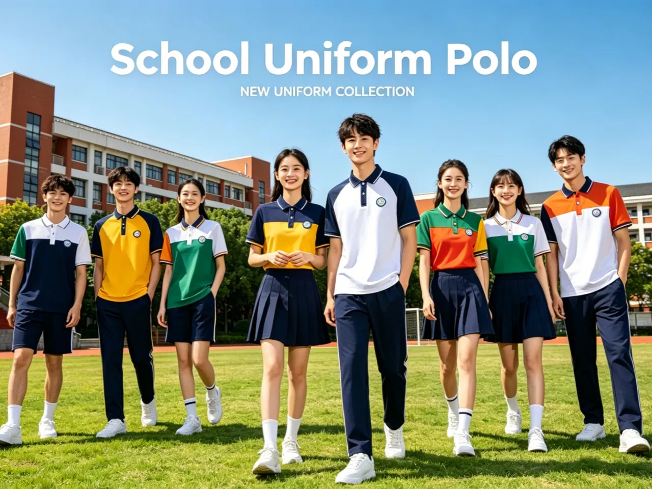 Fabricante personalizado básico de uniformes escolares para niños de jardín de infantes y preescolar, diseño para niños y niñas