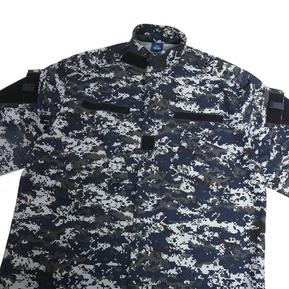 Uniforme táctico de camuflaje digital azul oscuro