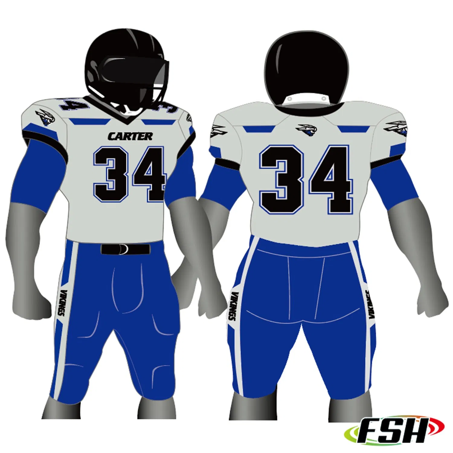 Impresión por sublimación personalizada asequible, uniforme de fútbol americano duradero