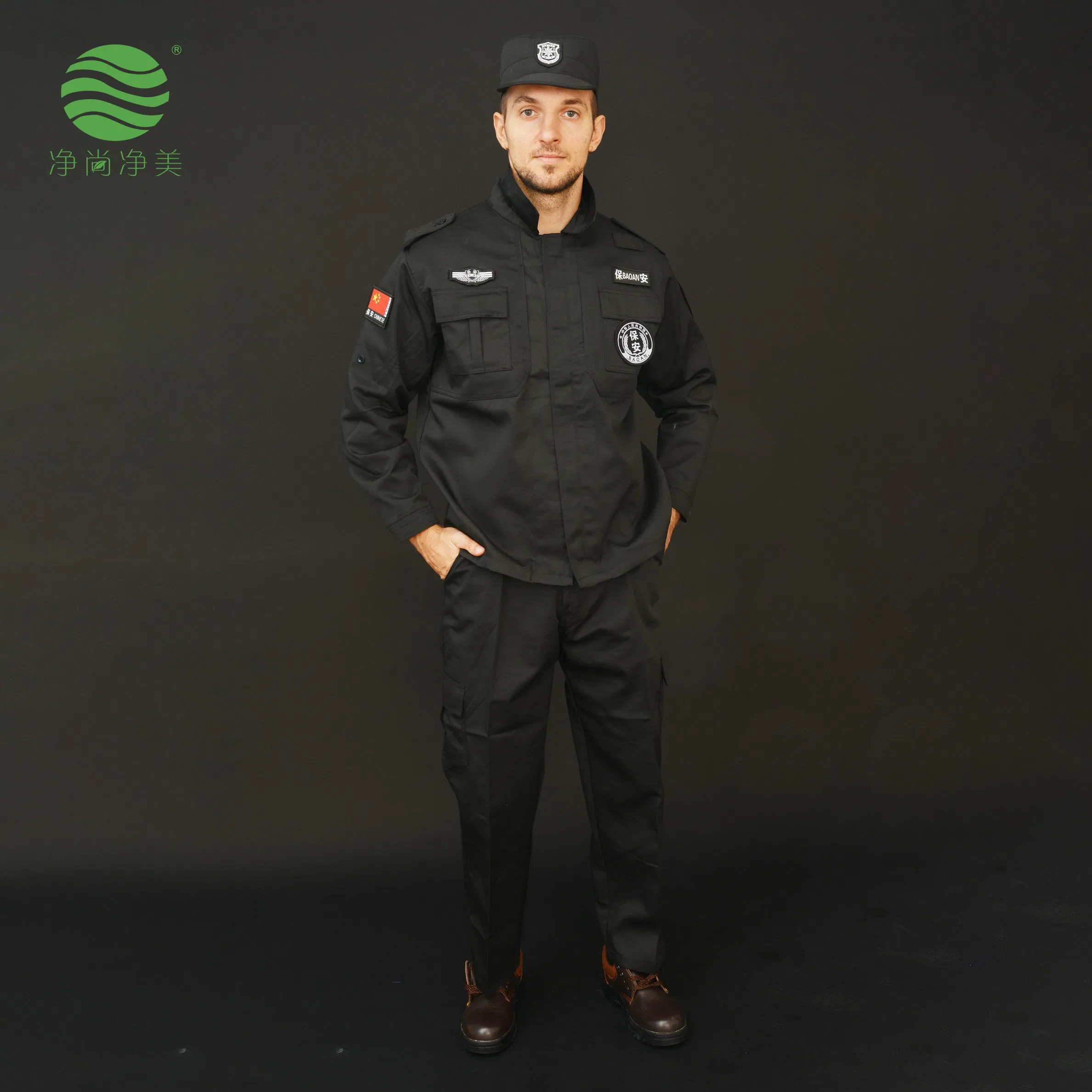 Uniforme de seguridad de alta calidad y táctico para el equipo de guardias corporativos, duradero, con tela transpirable de mezcla de poliéster y algodón